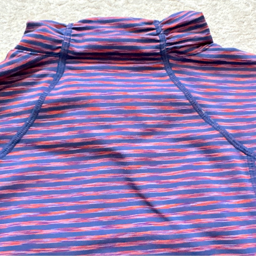 Tuff Athletics Navy Blue & Purple Striped Zip Up Athletic Jacket Size Small - Picture 10 of 10